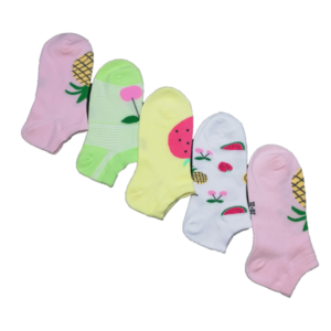 Lány gyümölcs mintás titokzokni 5 pár/cs