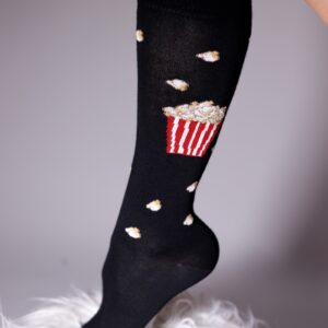 pop corn mintás térdzokni