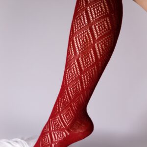 anyagában mintás térdzokni trasparenze amleto bordó