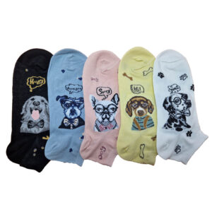 női titokzokni kutya mintás