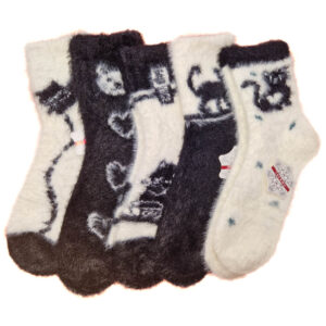 gyerek pihe-puha zokni cicai mintás