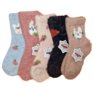 gyerek pihe-puha zokni nyuszi mintás
