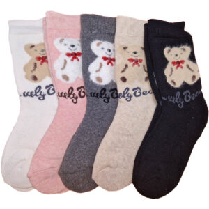 gyerek vastag maci mintás zokni