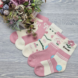 lány virág mintás vastag zokni GNB2273