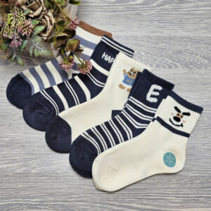 Fiú VASTAG gyapjú mintás zokni 5 pár