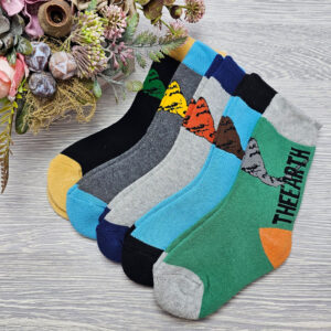 Gyerek FIÚ vastag DÍNÓ mintás zokni