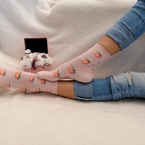 Női zokni zöldség gyümölcs mintás 5 pár/cs