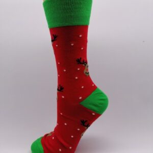 Szarvasos mikulásos zokni