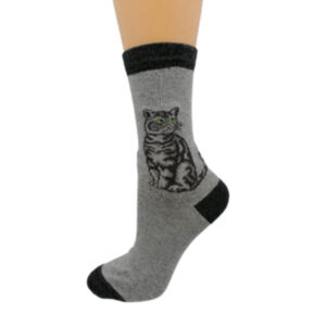 cica-szürke alap zokni