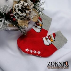 mikulásos baby vastag zokni mikulás piros