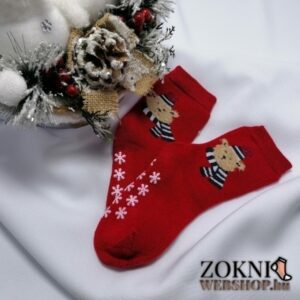 mikulásos gyerek vastag zokni fiú macis