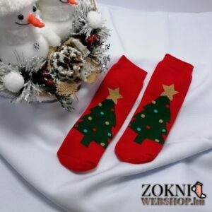 mikulásos gyerek vastag zokni karácsonyfás