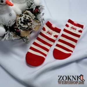 mikulásos gyerek zokni-mikulás-csíkos