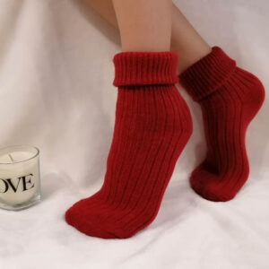 női gyapjú zokni piros 1