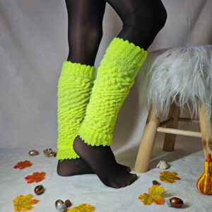 vastag lábszárvédő neon sárga