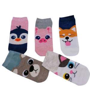 Női mintás titokzokni 5 pár/cs