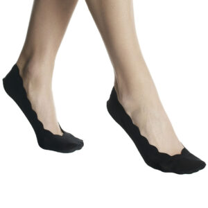 pompea-lezervagott-balerina zokni-fekete