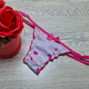 pántos tanga szív mintás
