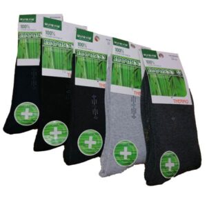 bambusz vastag mintás zokni