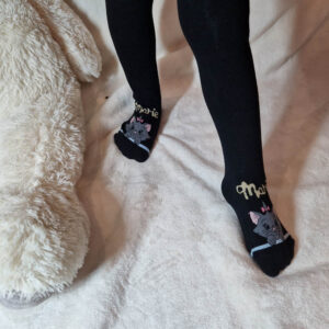 gyerek harisnya cicás fekete