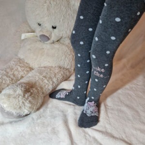 gyerek harisnya cicás sötét szürke