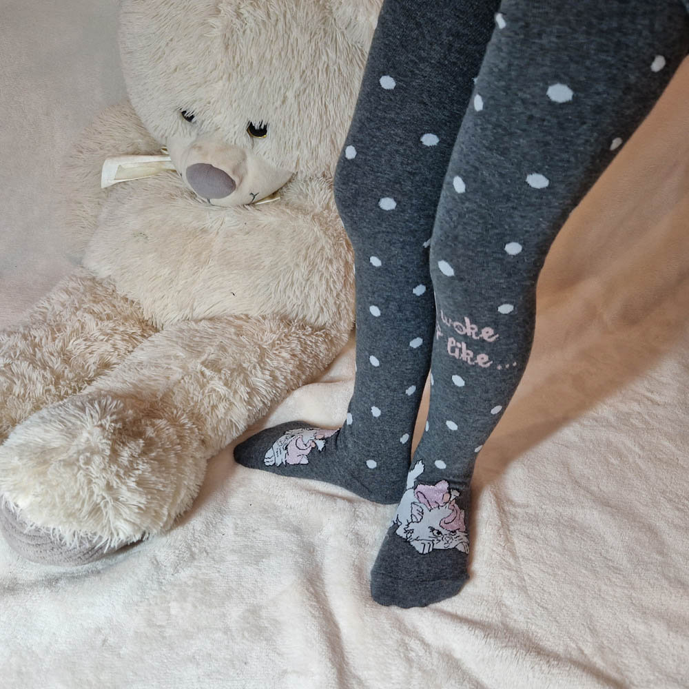 gyerek harisnya cicás sötét szürke