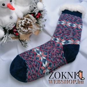 Mintás mamusz Aura NM7355-1-kék