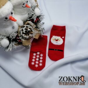 mikulásos baby zokni mikulás piros