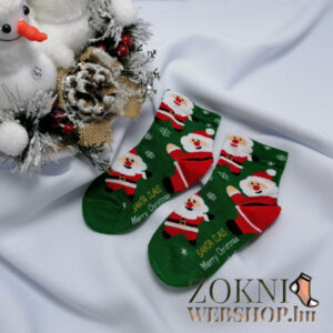 mikulásos gyerek zokni SG7826-mikulás-zöld