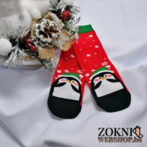 mikulásos gyerek zokni SGP7822 pingvines