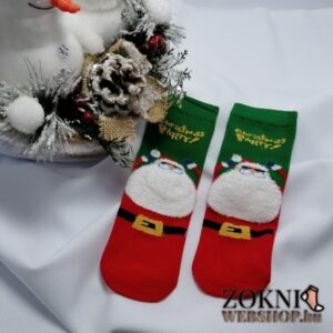mikulásos gyerek zokni SGP7822 télapós zöld