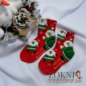 mikulásos gyerek zokni Sg7826-mikulás-piros