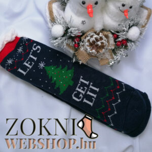 mikulásos mamusz SNM5262 karácsonyfás kék