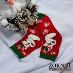 mikulásos női zokni hóemberes