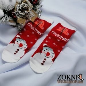 női mikulásos zokni hóember