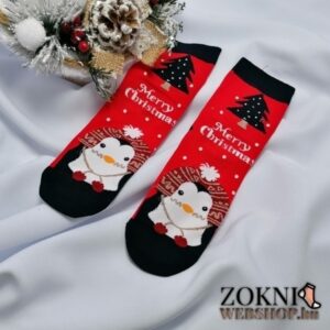 női mikulásos zokni pingvin