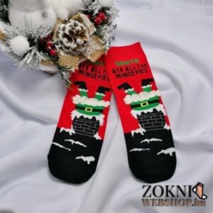 női mikulásos zokni télapó kémény