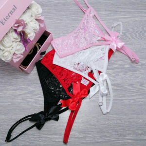 pántos tanga csipkés masnis