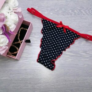 LUCIFER NAGY pöttyös tanga piros-kék