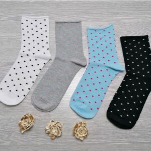 női gumi nélküli zokni mintás -