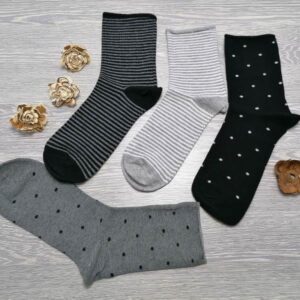 női gumi nélküli zokni mintás