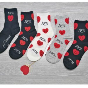 női szív mintás zokni NZP8039