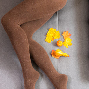 mintás-pamut harisnyanadrág-barna