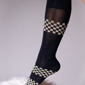 nylon mintás térdzokni