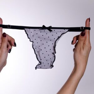 lucifer-pántos-tanga-pöttyös-szürke-fekete