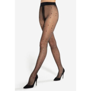 Mintás női FEKETE-ZÖLD PÖTTYÖS harisnyanadrág 20 DEN "GATTA DOTSY"