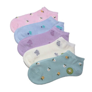 női bambusz titokzokni virág mintás