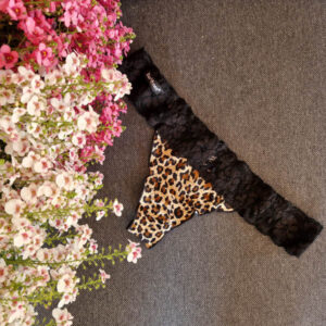 Barones salsa tanga párduc mintás