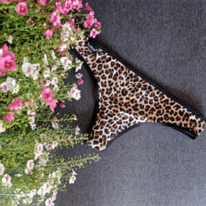 barones szegett szélű pamut tanga párduc mintás