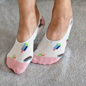 Balerina titokzokni ÉTEL mintás SZILIKON SAROKRÉSZ 5 pár/cs